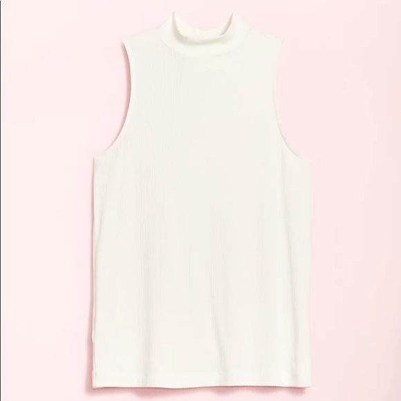 LOFT Tops - Petite Ribbed Mock Neck Tank